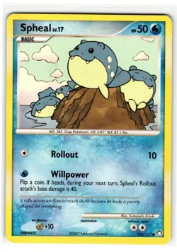 SPHEAL 102/123 MYSTERIOUS TREASURES ENGLISH POKEMON TCG - Image 1