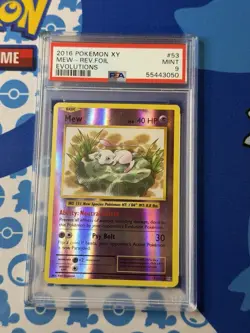 Mew Reverse Holo 2016 Pokemon XY Evolutions #53/108 PSA 9 - Image 1
