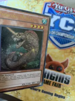 Yugioh Piercing Moray GENF-EN082 Ultimate Rare NM slight foil shift misprint - Image 2