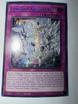 Yu-Gi-Oh MP24-EN063 Favorite Contact 1st Prismatic Secret Rare Card - Image 1