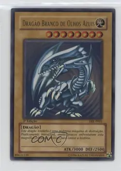 Blue-Eyes White Dragon Portuguese 1st Ed. YuGiOh Starter Deck Kaiba #DIK-P001 - Image 1