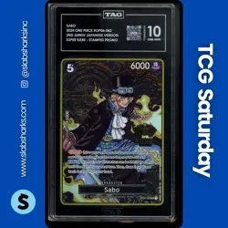 2024 ONE PIECE SABO 2ND ANNIVERSARY SUPER RARE STAMPED PROMO TAG 10 - Image 1