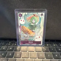 One Piece OP14 Dash Pack Promo Monet OP14-074 R The Azure Sea's Seven Foil NM - Image 1