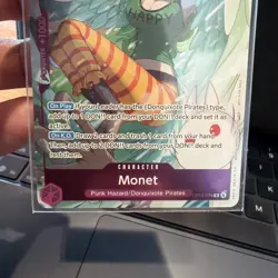 One Piece OP14 Dash Pack Promo Monet OP14-074 R The Azure Sea's Seven Foil NM - Image 4