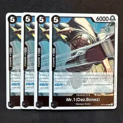 One Piece Mr.1 (Daz.Bonez) Foil Playset (x4) The Azure Sea's Seven English NM - Image 1
