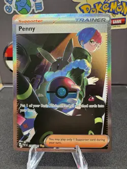 Pokemon TCG Penny Paldean Fates Trainer Holo Card 239/091 NM - Image 1