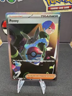 Pokemon TCG Penny Paldean Fates Trainer Holo Card 239/091 NM - Image 2