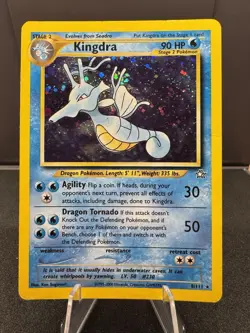 Pokemon TCG Kingdra Neo Genesis 8/111 Rare Holo Unlimited Card 135 English - Image 1