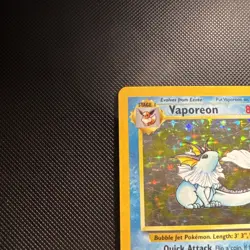 Pokemon TCG Vaporeon Unlimited Holo Card Jungle 12/64 Card LP- Condition - Image 2