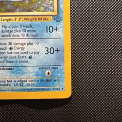 Pokemon TCG Vaporeon Unlimited Holo Card Jungle 12/64 Card LP- Condition - Image 4