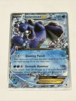 Pokemon TCG LP Seismitoad EX 20/111 (Patrick Martinez) 2015 World Championship - Image 1