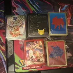 Pokemon TCG Card Sleeves Lot of 5 - Eevee, Pikachu, Arcanine, Charizard, Zacian - Image 1