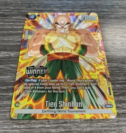 Tien Shinhan Holo Winner Card Dragon Ball Fusion World Tournament FP-045 NM/M - Image 1