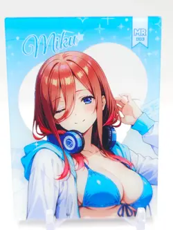 Genki Parade 3 - Anime Waifu MR Acrylic Trading Card - Miku Nakano - Image 1