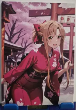Genki Parade 3 SAO Trifold Waifu Card Anime Goddess Story Asuna & Alice & Shino - Image 4
