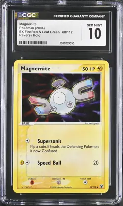 CGC 10 Magnemite EX Fire Red & Leaf Green 68/112 Reverse Holo Pokemon Card - Image 1