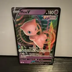 Pokemon Mew VMAX Ultra Rare Holo Fusion Strike Vmax 114/264 TCG Card - Image 1