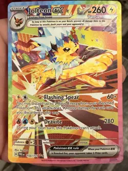 Pokemon TCG Jolteon EX Prismatic Evolutions Card 153/131 Near Mint - Image 1