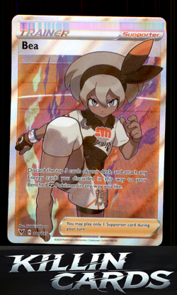 Bea (Full Art) 180/185 Pokemon Ultra Rare SWSH04: Vivid Voltage Card NM - Image 1