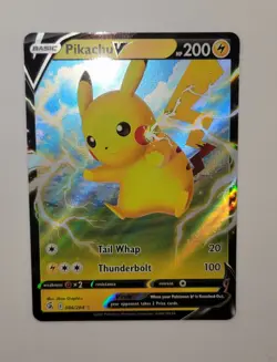 Pikachu V 086/264 Fusion Strike Ultra Rare Holo Pokemon TCG Card - Image 1