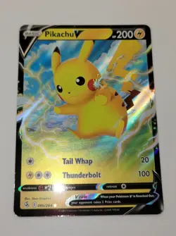 Pikachu V 086/264 Fusion Strike Ultra Rare Holo Pokemon TCG Card - Image 2