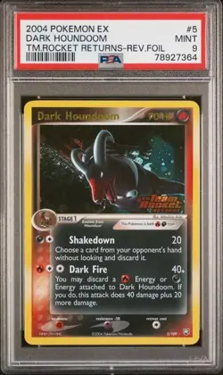 Pokemon Card Dark Houndoom Stamped 5/109 Team Rocket Returns ENG Mint PSA 9 - Image 1