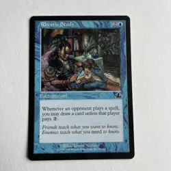 Rhystic Study Prophecy 2000 Mtg Magic The Gathering Rare Card Great Condition - Image 1