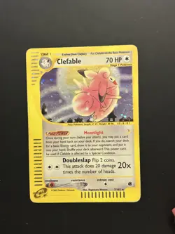 2002 Clefable - 7/165 - Pokemon Expedition Holo Rare Card Vintage - Image 3