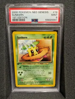 Sunkern PSA 9 1st Edition Neo Genesis #78 2000 Pokemon Card - Image 1