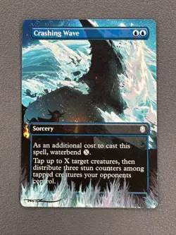 Crashing Wave MTG Avatar: The Last Airbender Hand Painted Full Altered Art Tentz - Image 3