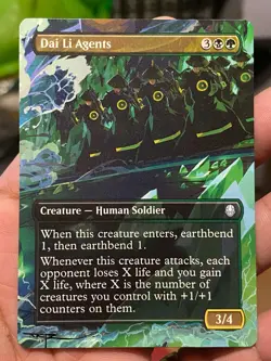 Dai Li Agents MTG Avatar: The Last Airbender Hand Painted Full Altered Art Tentz - Image 1