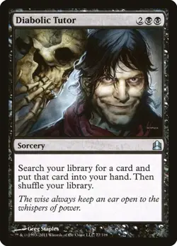 MTG Diabolic Tutor #77 2011 Commander Magic the Gathering NM x1 - Image 1