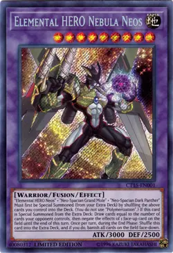 Elemental HERO Nebula Neos - CT15-EN001 - Secret Rare - Limited Edition x1 - Lig - Image 1
