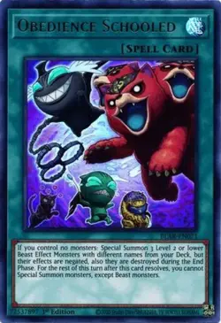 Yugioh! MP Obedience Schooled - BLAR-EN071 - Ultra Rare - 1st Edition Moderately - Image 1