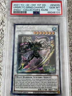 Yugioh PSA 10 GEM Ursarctic Grand Chariot ANGU-EN035 Collector's Rare 1st S#3962 - Image 1