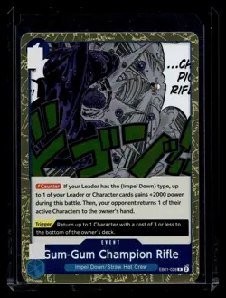 Gum-Gum Champion Rifle EB01-028 R Memorial Collection One Piece Card TCG English - Image 1