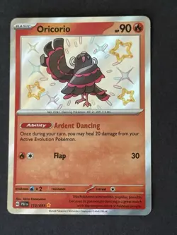Oricorio 113/091 Paldean Fates Shiny Rare Pokemon Card NM - Image 1