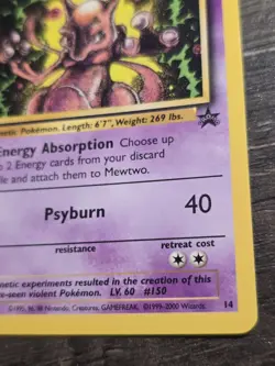 Mewtwo - 14 - Pokemon Wizards Black Star Promo Card LP - Image 3