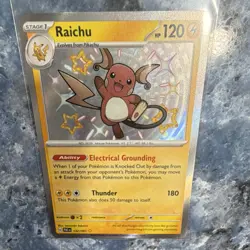 Raichu 132/091 SV: Paldean Fates Shiny Rare Full Art Holo Pokemon TCG Card - Image 4