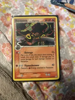 Pokemon TCG Rayquaza Delta Species Holo Card Stamped Holon Phantoms LP - Image 1