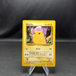 Pikachu 58/102 - Common Base Set Pokemon Card TCG - LP - Image 1