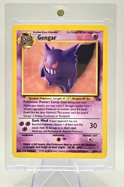 Pokemon TCG Gengar Fossil 20/62 Non-Holo Card Unlimited WOTC 1999 - Image 1