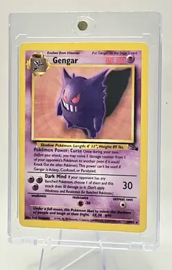 Pokemon TCG Gengar Fossil 20/62 Non-Holo Card Unlimited WOTC 1999 - Image 2