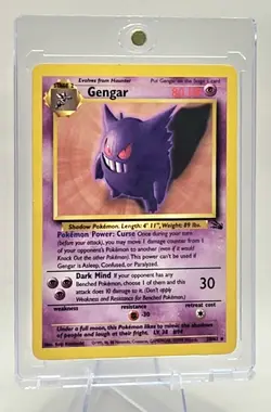 Pokemon TCG Gengar Fossil 20/62 Non-Holo Card Unlimited WOTC 1999 - Image 3