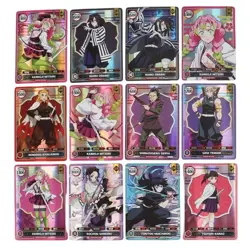 50PCS/Box Demon Slayer TCG Card Game – Shining Manga Colorful Flash Cards Sealed - Image 3