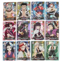50PCS/Box Demon Slayer TCG Card Game – Shining Manga Colorful Flash Cards Sealed - Image 5