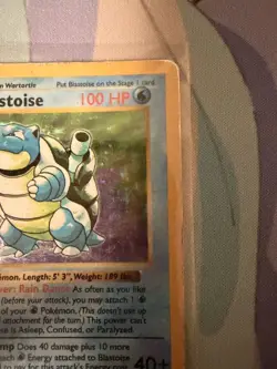 Pokemon TCG Blastoise Holo Shadowless Rare Card Base Set 2/102 - Image 3