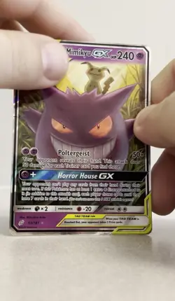 Pokemon TCG Gengar & Mimikyu GX Team Up Holo Ultra Rare Card 53/181 - Image 2