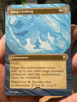 Aang's Iceberg MTG Avatar The Last Airbender Hand Painted Full Altered Art Tentz - Image 1