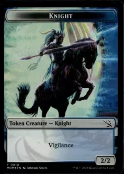 Knight/Soldier Token In Foil! MTG MARCH OF MAHINE - Image 2